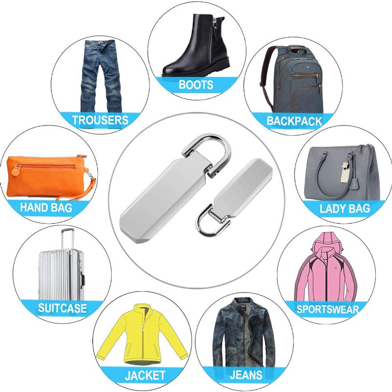 5 vnt. Užtrauktuku traukiamas lagaminas Sunkios apkrovos užtrauktuko skirtuko traukimo pakaitinis užtrauktuko fiksatorius, skirtas drabužiams, lagaminui, bagažui, kuprinei „pasidaryk pats“