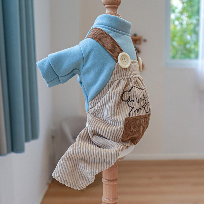 Suņu kombinezons Mājdzīvnieku bodijs ar apaļu kaklu Apburošs, mīksts multfilmu raksts Mājdzīvnieku suņiem Kopējais četrkājains apģērbs Mājdzīvnieku piederumi