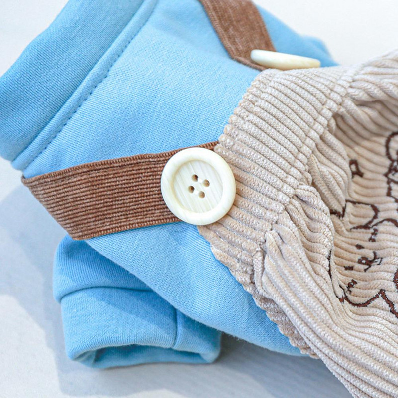 Suņu kombinezons Mājdzīvnieku bodijs ar apaļu kaklu Apburošs, mīksts multfilmu raksts Mājdzīvnieku suņiem Kopējais četrkājains apģērbs Mājdzīvnieku piederumi