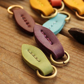 5 τμχ Εξολκείς με φερμουάρ Σχήμα φύλλων Δερμάτινη καρτέλα έλξης φερμουάρ για τσάντα πλάτης Αξεσουάρ ράφτης ραπτικής κεφαλής τραβήγματος ενδυμάτων