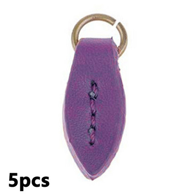 5 τμχ Εξολκείς με φερμουάρ Σχήμα φύλλων Δερμάτινη καρτέλα έλξης φερμουάρ για τσάντα πλάτης Αξεσουάρ ράφτης ραπτικής κεφαλής τραβήγματος ενδυμάτων