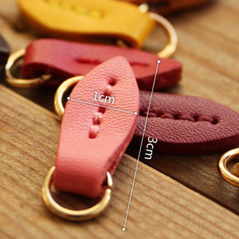 5 τμχ Εξολκείς με φερμουάρ Σχήμα φύλλων Δερμάτινη καρτέλα έλξης φερμουάρ για τσάντα πλάτης Αξεσουάρ ράφτης ραπτικής κεφαλής τραβήγματος ενδυμάτων