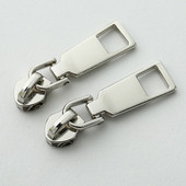 10 buc. Glisoare cu fermoar metalic de înaltă calitate 3 # Glisoare cu fermoar dublu din metal Tractor cu fermoar Opritor cu fermoar Bricolaj Material de cusut