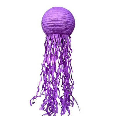 Παιδική Μπομπονιέρα Γοργόνας 10" Πτυσσόμενη χάρτινη μέδουσα Μωβ μπλε μέντα για βάπτιση μωρού για ντεκόρ γενεθλίων