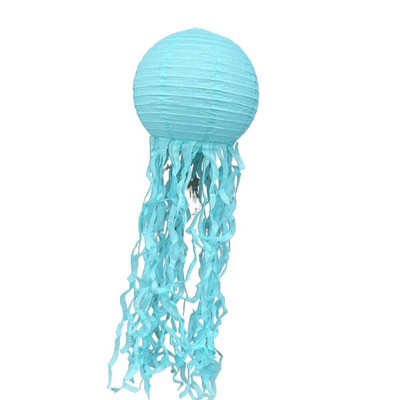 Παιδική Μπομπονιέρα Γοργόνας 10" Πτυσσόμενη χάρτινη μέδουσα Μωβ μπλε μέντα για βάπτιση μωρού για ντεκόρ γενεθλίων