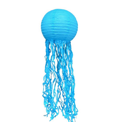 Παιδική Μπομπονιέρα Γοργόνας 10" Πτυσσόμενη χάρτινη μέδουσα Μωβ μπλε μέντα για βάπτιση μωρού για ντεκόρ γενεθλίων