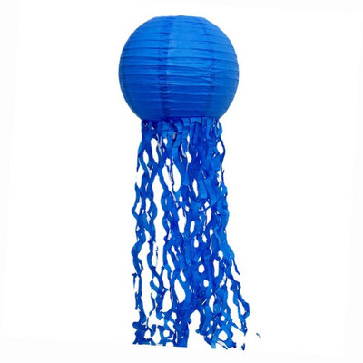 Παιδική Μπομπονιέρα Γοργόνας 10" Πτυσσόμενη χάρτινη μέδουσα Μωβ μπλε μέντα για βάπτιση μωρού για ντεκόρ γενεθλίων