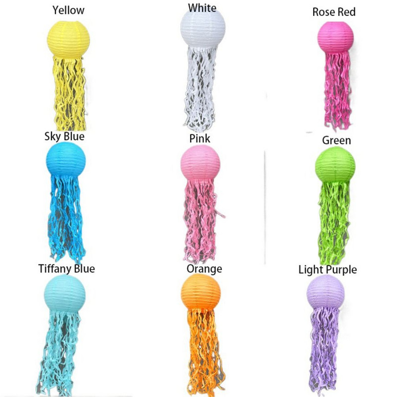 Παιδική Μπομπονιέρα Γοργόνας 10" Πτυσσόμενη χάρτινη μέδουσα Μωβ μπλε μέντα για βάπτιση μωρού για ντεκόρ γενεθλίων