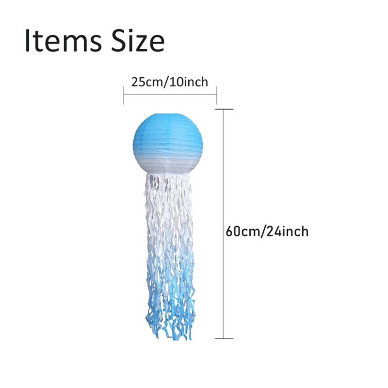 Παιδική Μπομπονιέρα Γοργόνας 10" Πτυσσόμενη χάρτινη μέδουσα Μωβ μπλε μέντα για βάπτιση μωρού για ντεκόρ γενεθλίων