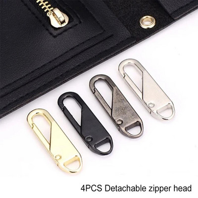 Csere cipzár fej univerzális levehető cipzár lehúzó 4/8db fém cipzár javító készlet kabáttáska általános bőrönd hátizsákhoz