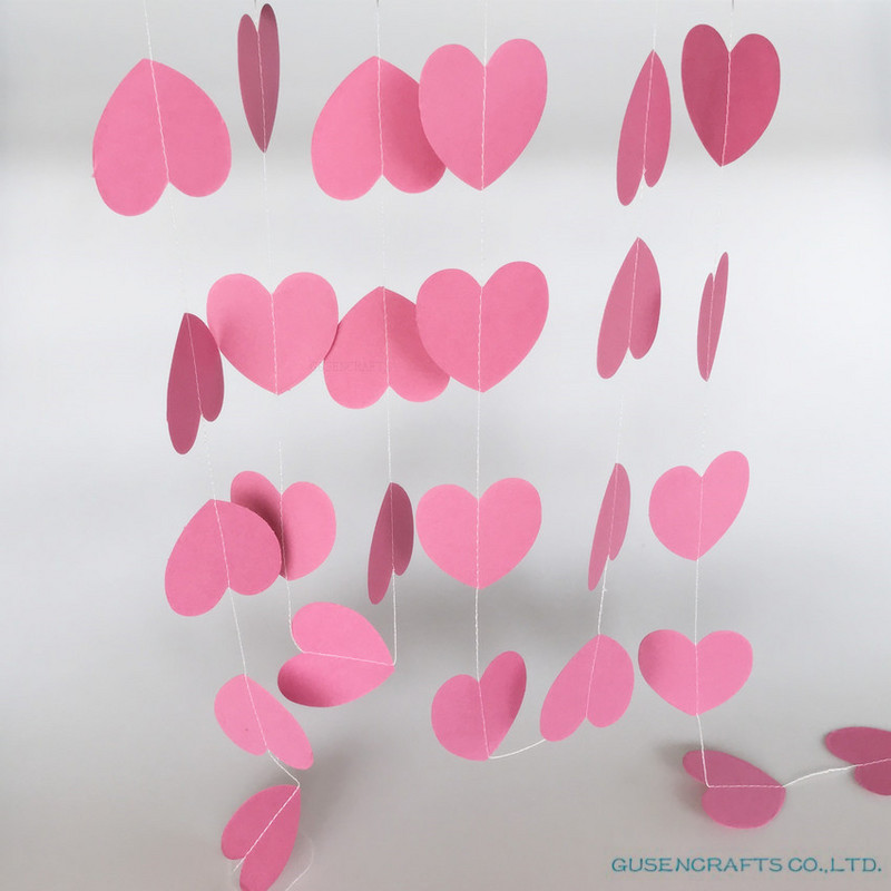 südamekujulised paberist vanikud 4M värviline punt Kodu Pulmapeo bänner Rippuv Paber Garland Duširuumi uksekaunistus