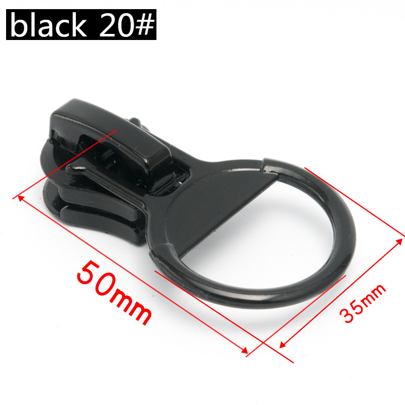 1db 20# Zipper Silder for Resin Zip Down Jacket Sátor cipzárok Fejlehúzó Barkács ruházatjavító tartozék
