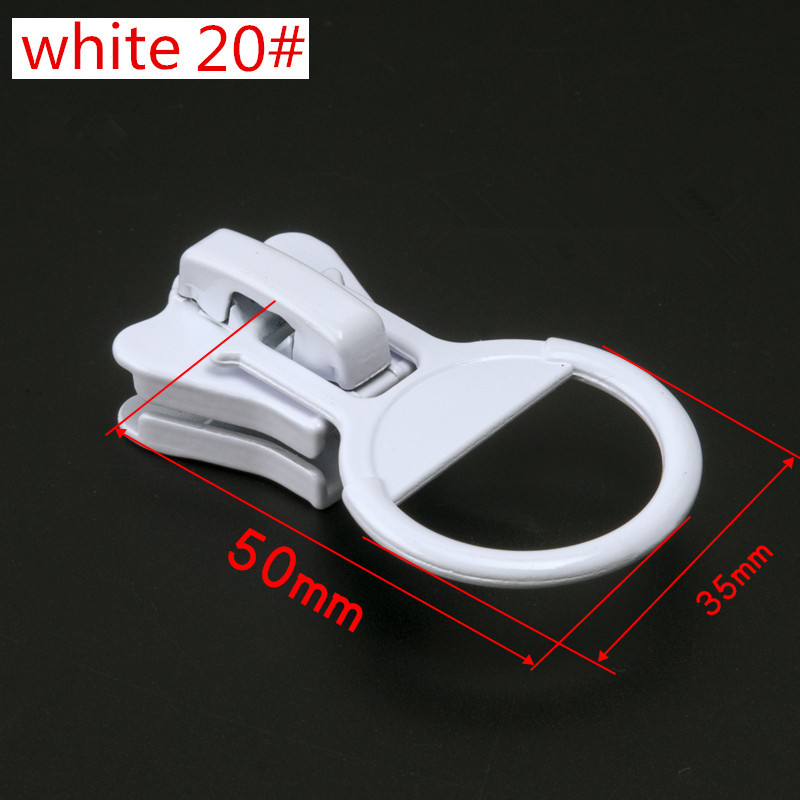 1db 20# Zipper Silder for Resin Zip Down Jacket Sátor cipzárok Fejlehúzó Barkács ruházatjavító tartozék