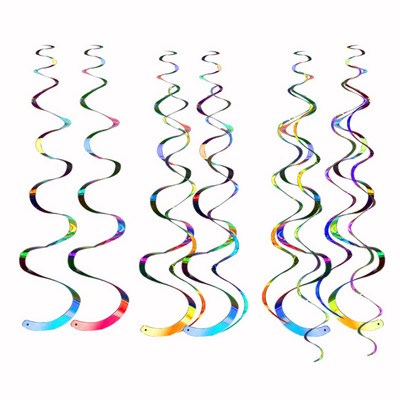 Vaivorykštės popieriaus lapų snaigės girlianda Holografinis gimtadienio vakarėlis Kabantys lapai Žvaigždžių srautas Kalėdų Naujųjų Metų reklamjuostės dekoravimas