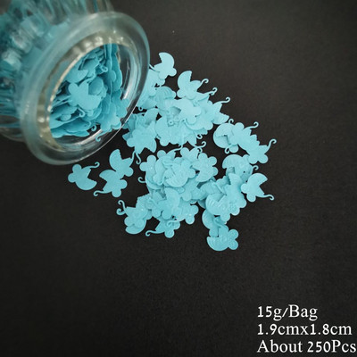 15 g Kūdikių dušo staliuko konfeti blizgučiai Tai berniukas, mergaitė 1-ojo gimtadienio vakarėlis, vežimėlio butelis Angelas Krikštas Lytis Atskleidžianti puošmena