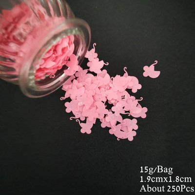 15 g Kūdikių dušo staliuko konfeti blizgučiai Tai berniukas, mergaitė 1-ojo gimtadienio vakarėlis, vežimėlio butelis Angelas Krikštas Lytis Atskleidžianti puošmena