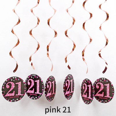 6 vnt. PVC 18 21 30 40 50 60 70 70 metų fono išdėstymas Gimtadienio vakarėlio dekoro daugiafunkciniai reikmenys