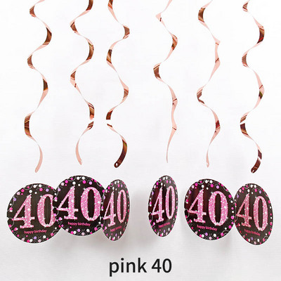 6 vnt. PVC 18 21 30 40 50 60 70 70 metų fono išdėstymas Gimtadienio vakarėlio dekoro daugiafunkciniai reikmenys