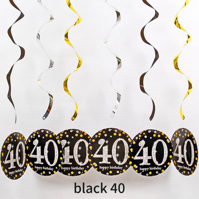 6 vnt. PVC 18 21 30 40 50 60 70 70 metų fono išdėstymas Gimtadienio vakarėlio dekoro daugiafunkciniai reikmenys