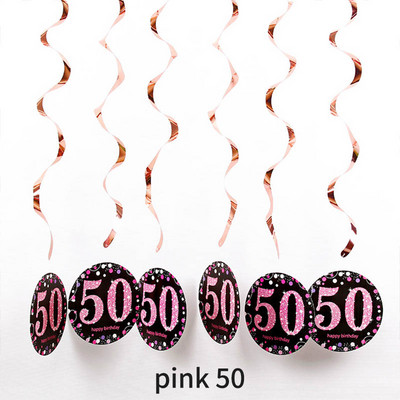 6 vnt. PVC 18 21 30 40 50 60 70 70 metų fono išdėstymas Gimtadienio vakarėlio dekoro daugiafunkciniai reikmenys