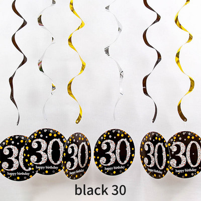 6 vnt. PVC 18 21 30 40 50 60 70 70 metų fono išdėstymas Gimtadienio vakarėlio dekoro daugiafunkciniai reikmenys