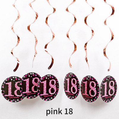 6 vnt. PVC 18 21 30 40 50 60 70 70 metų fono išdėstymas Gimtadienio vakarėlio dekoro daugiafunkciniai reikmenys