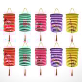 10 τμχ Φαναράκια Φεστιβάλ Φεστιβάλ Προμήθειες Χάρτινα Φανάρια Πολύχρωμα Διακοσμητικά Παιδικά Κρεμαστά Διακοσμητικά