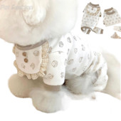 2023 Pet Pomeranian Onesie Iarnă Căldușă haine pentru câini Bichon Haine cu patru picioare Cățeluș Pijamale moi Haine de oaie de desene animate