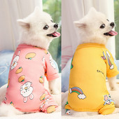 Анимационни топли пижами Есен Зима Дрехи за кученца Френски булдог Бишон Куче Гащеризон за малки кучета Качулки Костюм Пижами Гащеризон
