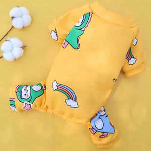 Анимационни топли пижами Есен Зима Дрехи за кученца Френски булдог Бишон Куче Гащеризон за малки кучета Качулки Костюм Пижами Гащеризон