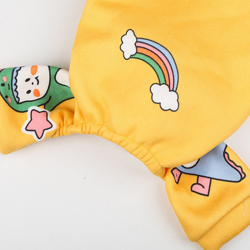 Анимационни топли пижами Есен Зима Дрехи за кученца Френски булдог Бишон Куче Гащеризон за малки кучета Качулки Костюм Пижами Гащеризон