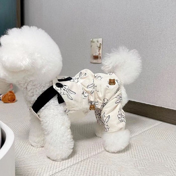 Παντελόνι με λουράκι για κατοικίδια Σκύλος χαριτωμένος ολόσωμη φόρμα Malzis Yorkshire Bears Ρούχα για κουτάβι Στολή σκύλου Πιτζάμες για αγόρια Ρούχα για σκύλους Ρούχα για κατοικίδια