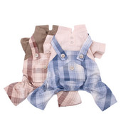 Salopetă pentru câini, pisici, cu guler în picioare, pantaloni pentru cățeluși, îmbrăcăminte de primăvară/vară