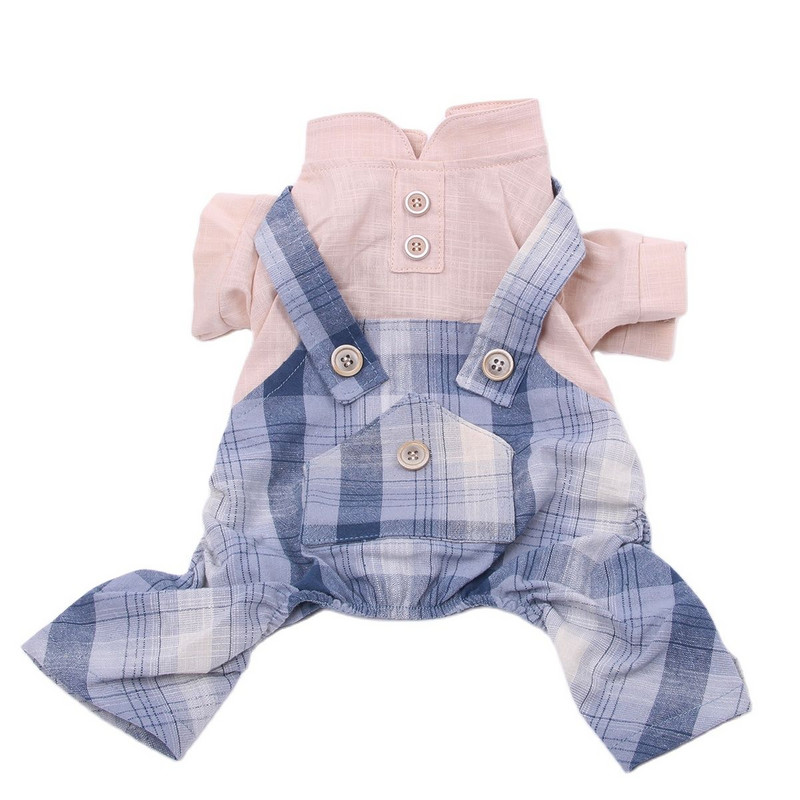 Salopetă pentru câini, pisici, cu guler în picioare, pantaloni pentru cățeluși, îmbrăcăminte de primăvară/vară