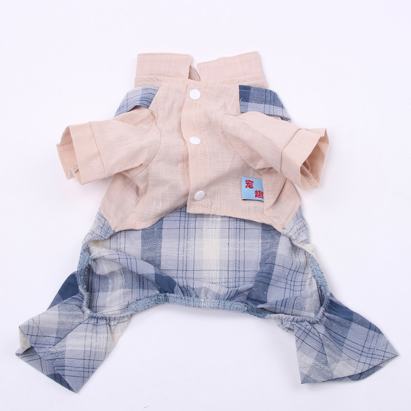 Salopetă pentru câini, pisici, cu guler în picioare, pantaloni pentru cățeluși, îmbrăcăminte de primăvară/vară