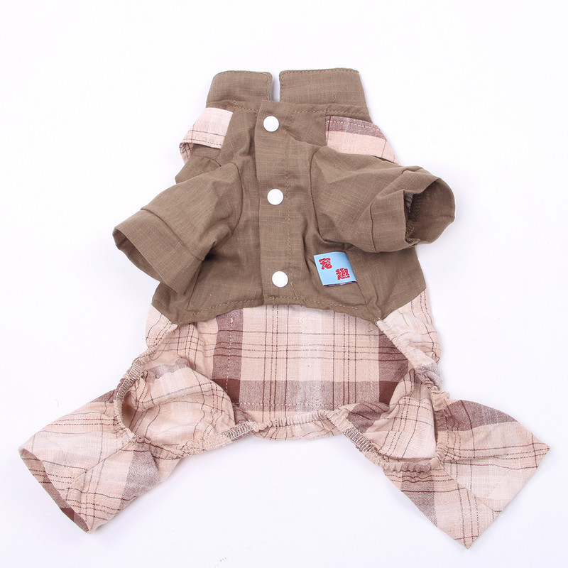 Salopetă pentru câini, pisici, cu guler în picioare, pantaloni pentru cățeluși, îmbrăcăminte de primăvară/vară