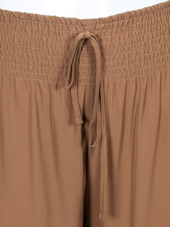 Γυναικείο παντελόνι με ίσιο ίσιο πόδι με κορδόνι Finjani Shirred
