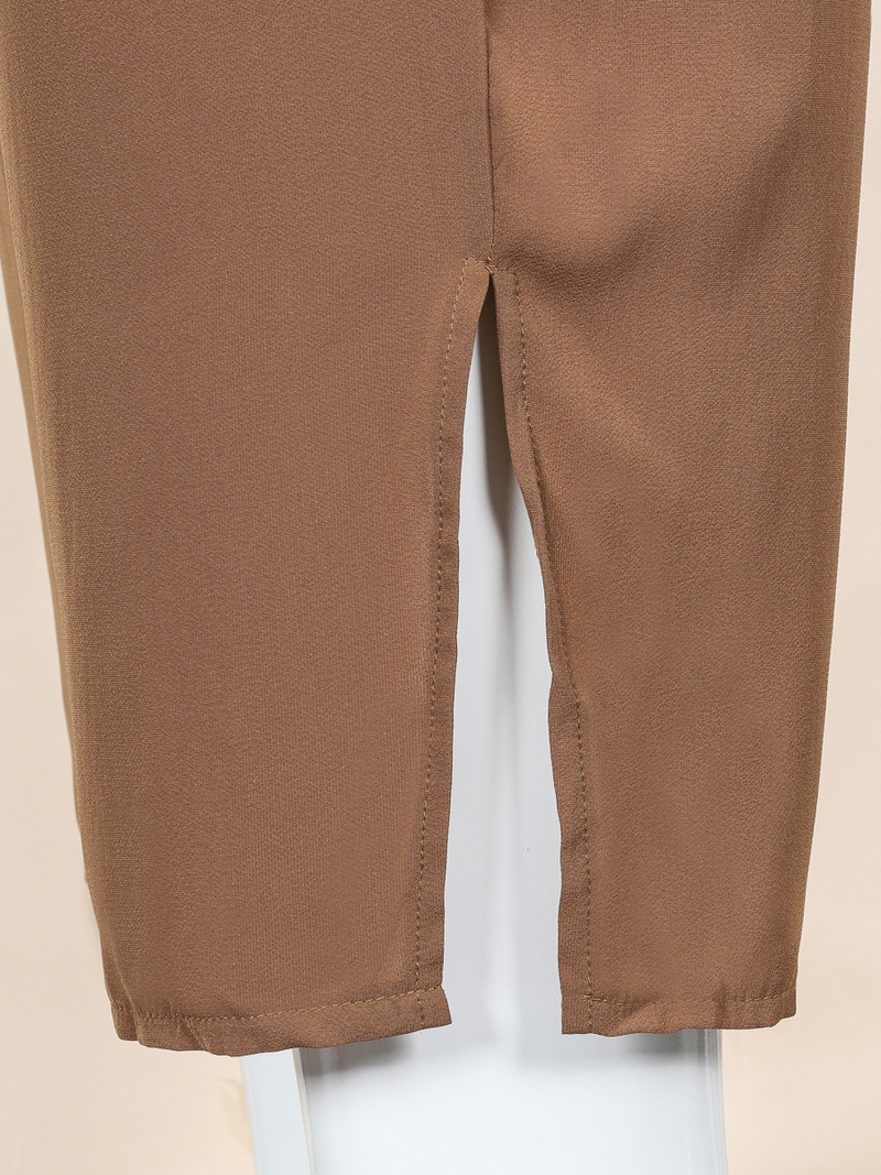 Finjani Shirred jostasvietas savelkamās taisnās bikses liela izmēra sieviešu bikses