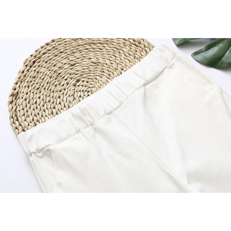 Liela izmēra Commuter deviņu punktu bikses sievietēm baltas bikses sievietēm Profesionālas Straight Slim Bija plānas un elpojošas, elastīgas C