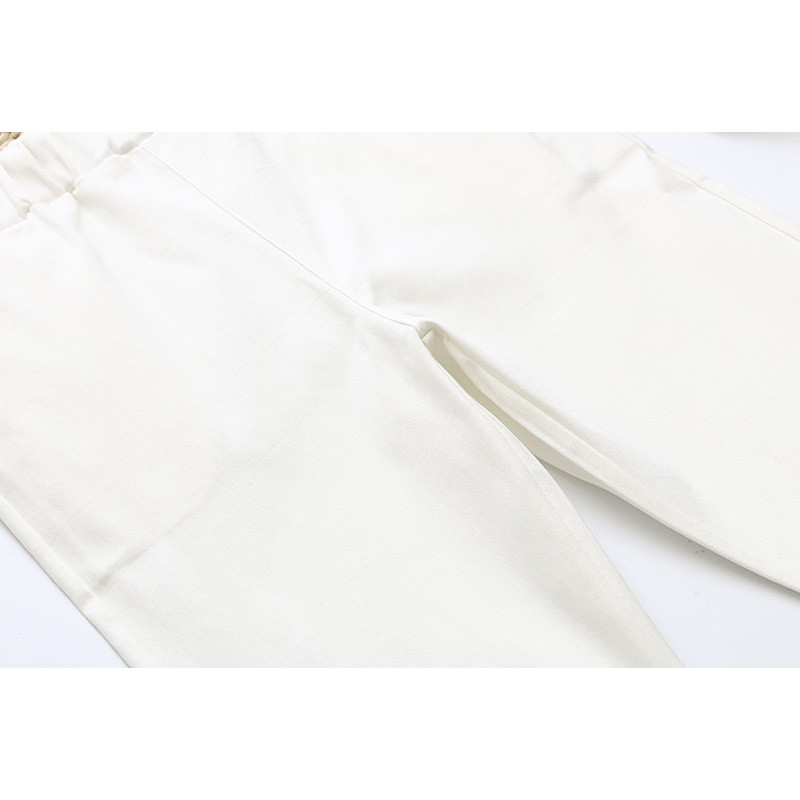 Liela izmēra Commuter deviņu punktu bikses sievietēm baltas bikses sievietēm Profesionālas Straight Slim Bija plānas un elpojošas, elastīgas C