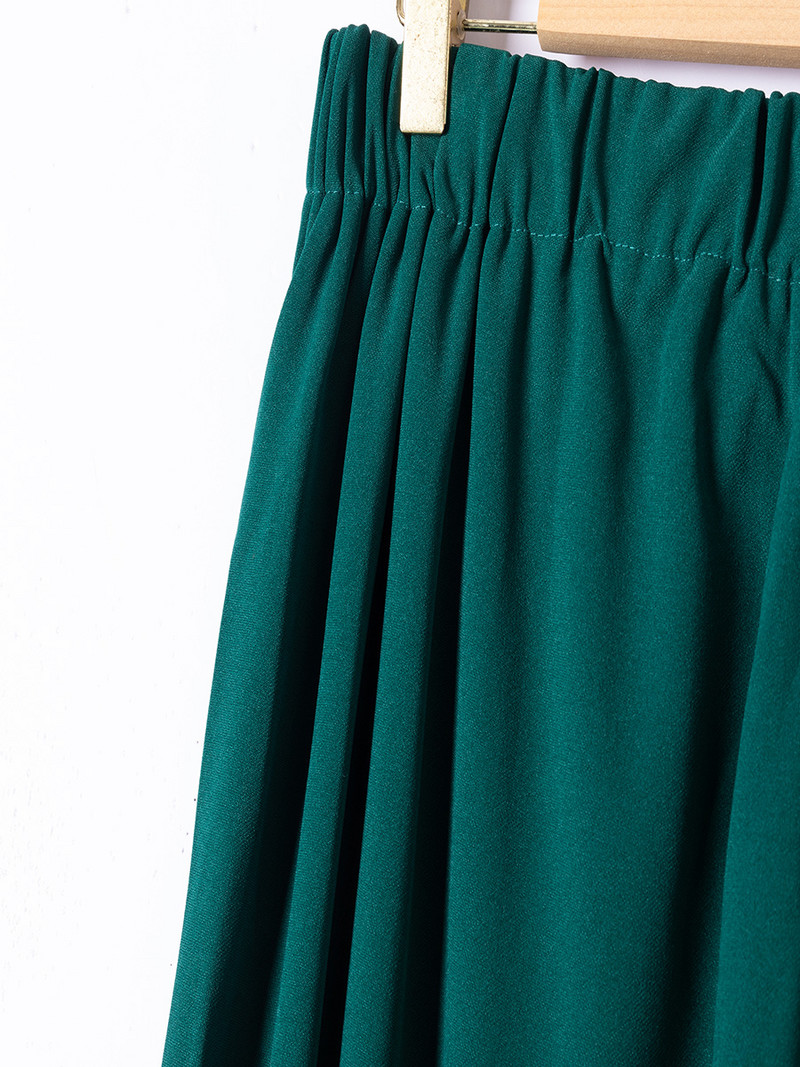 Dámske nohavice Finjani s prekladaným detailom, rovné nohavice, oblekové nohavice, plus veľkosť, vrecovité letné jednofarebné nohavice