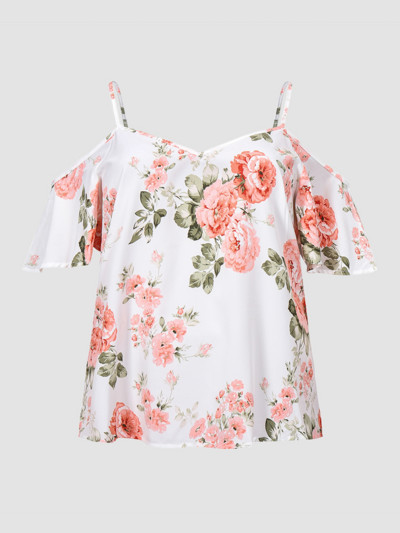 Finjani Plus Size Naiste Print Cami Top 2022 Suvine seksikas seljata lühikeste varrukatega rippuv kleit T-särk