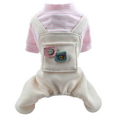 Cămăși în dungi Salopetă pentru câini primăvară vară costume drăguțe patru picioare salopetă pentru animale de companie mic îmbrăcăminte băiat pentru chihuahua bichon