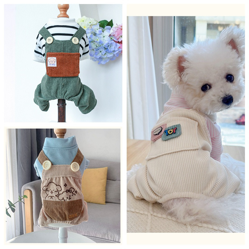 Cămăși în dungi Salopetă pentru câini primăvară vară costume drăguțe patru picioare salopetă pentru animale de companie mic îmbrăcăminte băiat pentru chihuahua bichon