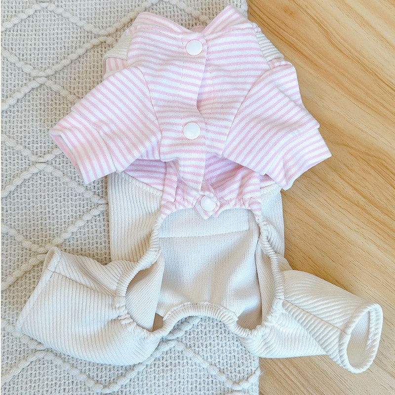 Cămăși în dungi Salopetă pentru câini primăvară vară costume drăguțe patru picioare salopetă pentru animale de companie mic îmbrăcăminte băiat pentru chihuahua bichon