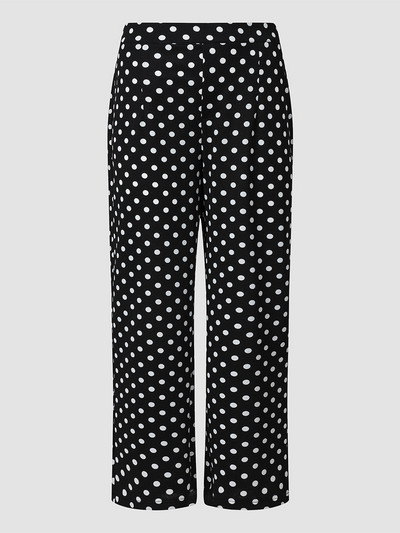 Finjani fekete pöttyös nadrág Alkalmi divatos bő nadrág Elegáns női, nagyméretű, lobogó nadrág