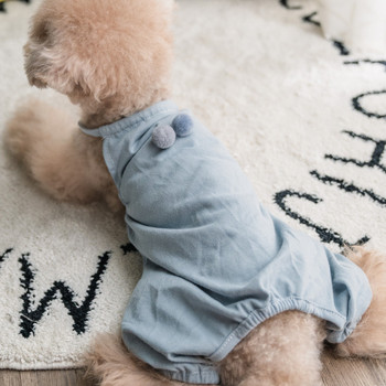 Καλοκαιρινά βαμβακερά ρούχα για σκύλους Ολόσωμες φόρμες Ρόμπερες κατοικίδια Πιτζάμες Παντελόνια Pomeranian Μαλτέζικη Bichon Poodle Schnauzer Ρούχα