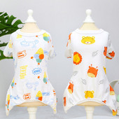 Cotton Dog Pizsama Kutyaruházat Aranyos mintás fehér póló Pulóver Jumpsuit Pizsama kis kutyáknak Kisállat ing Overall Yorkshire PJS