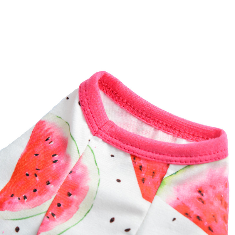 Proljetna odjeća za pse, mekane prozračne manšete, suzdržana lubenica, simpatičan print, mali, srednji, veliki kostim za kućne ljubimce, ruža za pse