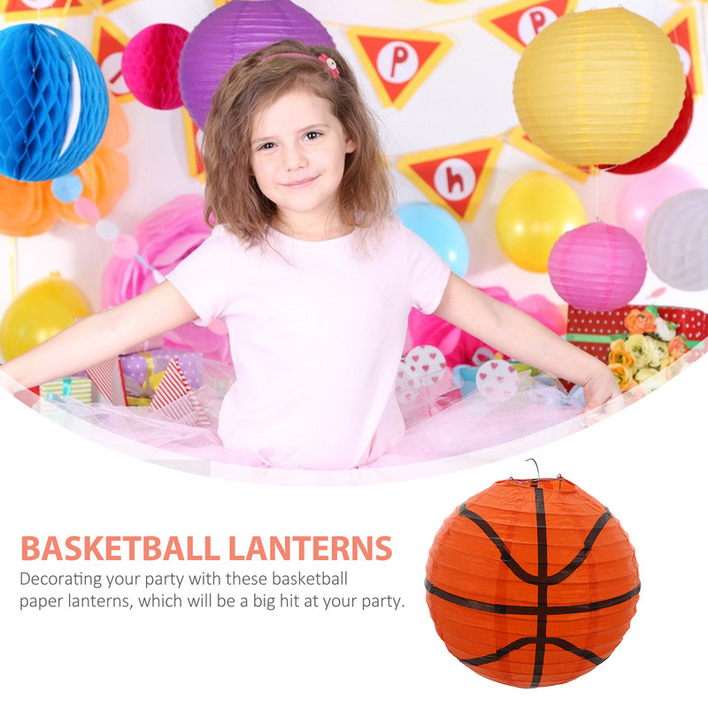 3 tk Ornament Kokkupandavad Paberlaternad Pesapalli kaunistused Korvpallimatš Sünnipäevapidu Sport Riputamine